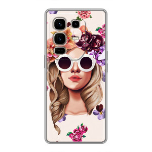 Чохол з картинкою Модні Дівчата Infinix Note 50 Pro Plus – Дівчина в окулярах