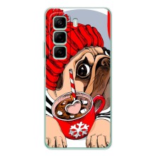 Бампер для Infinix Note 50 Pro Plus с картинкой "Песики" (Грустная собака)