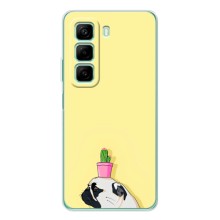 Бампер для Infinix Note 50 Pro Plus с картинкой "Песики" (Кактус на голове)