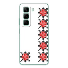 Силиконовый Чехол на Infinix Note 50 Pro Plus с картинкой Вышиванки – Силуэт вышиванки