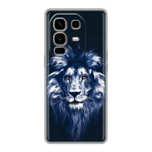 Чохол з картинкою ЛЕВ для Infinix Note 50 Pro Plus (VPrint) (Синій Лев)