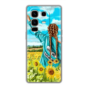 Чехол Стильные девушки на Infinix Note 50 Pro Plus – Девушка на поле