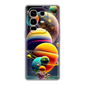 Чохол (ТПУ) з планетами на Infinix Note 50 Pro Plus – Сонячна система