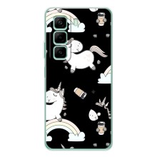 Чехол Unicorn на Infinix Note 50 Pro Plus – Единорог с кофе