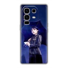 Чехлы Венсдей на Infinix Note 50 Pro Plus Уэнсдей (AlphaPrint) (Уэнздей с зонтом)