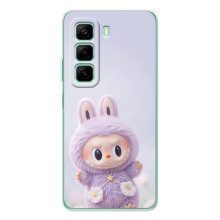 Чехол с принтом Лабубу для Infinix Note 50 Pro Plus – Фиолетовый Лабубу