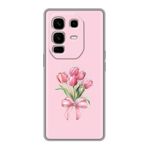 Чехол с розовым рисунком для Infinix Note 50 Pro Plus