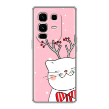 Новорічні Чохли для Ноте 50 Про Плюс (VPrint) (Зимовий кіт)