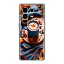 Чехол с уникальным дизайном «Осень с кофе» для Infinix Note 50 Pro Plus – Кофе и тыквы