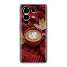 Чехол с уникальным дизайном «Осень с кофе» для Infinix Note 50 Pro Plus – Кофе на пледе