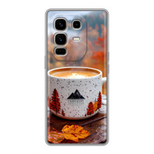 Чехол с уникальным дизайном «Осень с кофе» для Infinix Note 50 Pro Plus – Кофе на природе