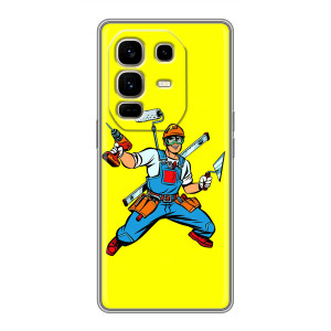 Силиконовый бампер (Работники) на Infinix Note 50 Pro Plus – Строитель