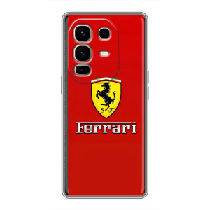 Силиконовый бампер с картинкой машины на Infinix Note 50 Pro Plus – Ferrari Logo