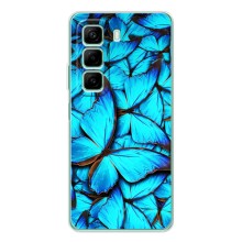 Силиконовый бампер с картинкой животных для Infinix Note 50 Pro Plus (Крылья бабочек)