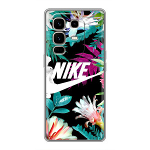 Силиконовый Чехол на Infinix Note 50 Pro Plus с картинкой Nike – Цветочный Nike