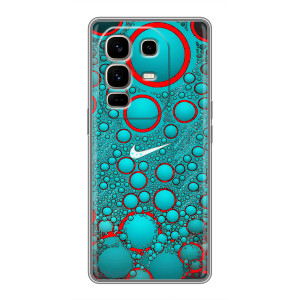 Силиконовый Чехол на Infinix Note 50 Pro Plus с картинкой Nike – Найк зеленый