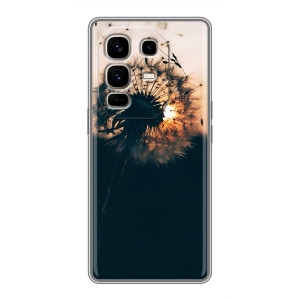 Силиконовый Чехол с одуванчиками на Infinix Note 50 Pro Plus – Красивый одуванчик