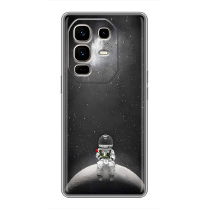 Силиконовый Чехол с принтом "Космонавты" на Infinix Note 50 Pro Plus – Космонавт романтик