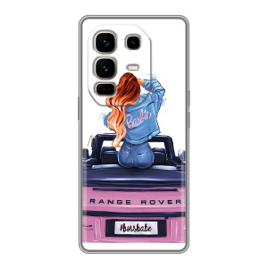 Силиконовый Чехол на Infinix Note 50 Pro Plus с картинкой Стильных Девушек – Девушка на машине