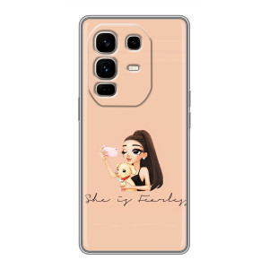 Силиконовый Чехол на Infinix Note 50 Pro Plus с картинкой Стильных Девушек – С собакой