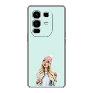 Силиконовый Чехол на Infinix Note 50 Pro Plus с картинкой Стильных Девушек – В шапке