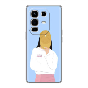 Силиконовый Чехол на Infinix Note 50 Pro Plus с картинкой Стильных Девушек – Желтая кепка