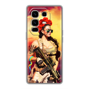 ЗСУ Чехлы (TPU) для Infinix Note 50 Pro Plus – Женщина солдат