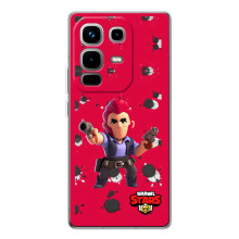 Бампер (ТПУ) з принтом Brawl Stars на Ноут 50 Про (Кольт на червоному)