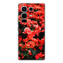 Чехлы с Цветами для Infinix Note 50 Pro (VPrint) (Цветы красные)