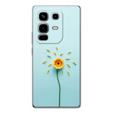 Чехлы с Цветами для Infinix Note 50 Pro (VPrint) (Желтый цветок)