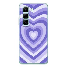 Чехлы с тематикой "Маленькие Сердечки" на Infinix Note 50 Pro (Сердце фиолет)