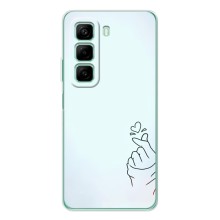 Чехлы (Знак сердечка) на Infinix Note 50 Pro – Сердце на голубом