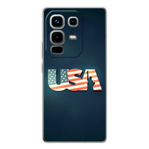 Чехол Флаг USA для Infinix Note 50 Pro – USA