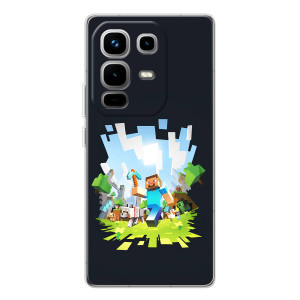 Чехол Майнкрафт на Infinix Note 50 Pro (AlphaPrint) Minecraft