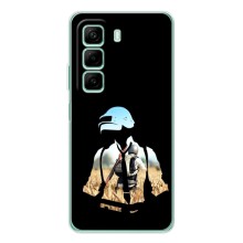 Силиконовый чехол с картинкой "Герой Pubg" на Infinix Note 50 Pro (Пубг мен)
