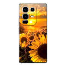 Чехол с Цветами для Infinix Note 50 Pro (поле подсолнухов)