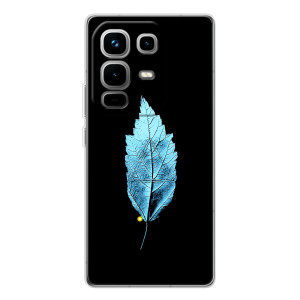 Чохол з картинками на чорному фоні для Infinix Note 50 Pro – Листя
