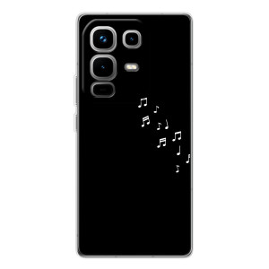 Чохол з картинками на чорному фоні для Infinix Note 50 Pro – Ноти