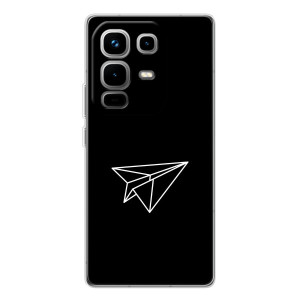 Чохол з картинками на чорному фоні для Infinix Note 50 Pro – Літак