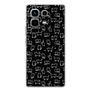 Чохол з принтом для Infinix Note 50 Pro (AlphaPrint) Модні коти