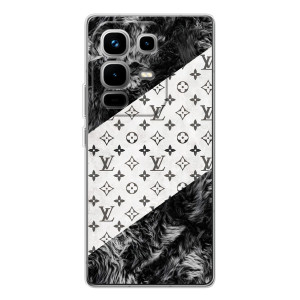 Чохол Стиль Louis Vuitton на Infinix Note 50 Pro – LV на білому