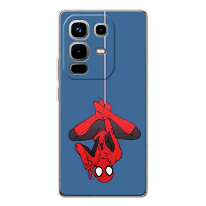 Чехол Супергерой Человека Паука на Infinix Note 50 Pro – На паутине