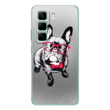 Чехол (ТПУ) Милые собачки для Infinix Note 50 Pro (Бульдог в очках)