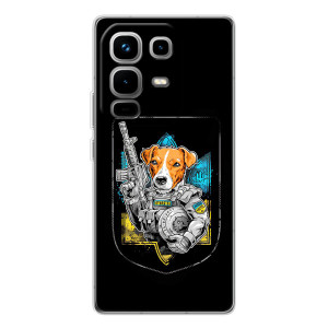 Чехол с принтом для Infinix Note 50 Pro – Патрон Воин
