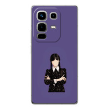 Чехлы Венсдей на Infinix Note 50 Pro Уэнсдей (AlphaPrint) (Уэнздей в черном)