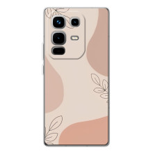 Чехол цветочный дизайн для Infinix Note 50 Pro – Коричневый фон