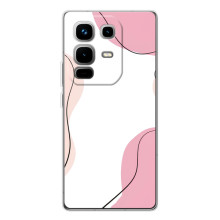 Чехол цветочный дизайн для Infinix Note 50 Pro – Розовый фон