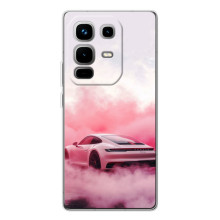 Чехол с авто Порше для Infinix Note 50 Pro – Розовый Порше
