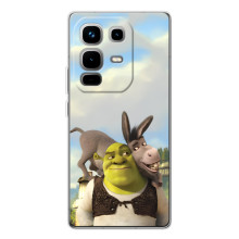 Чехол с мультфильмом Шрек на Infinix Note 50 Pro – Шрек и осел