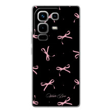 Чохол з бантиками на Ноте 50 Про (Банти на чорному)
